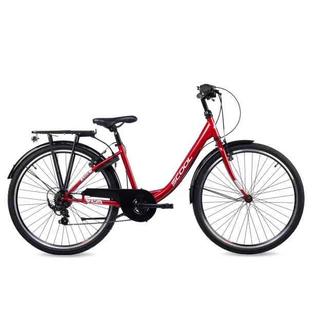 S'COOL chiX 26-K6 26" pigecykel med 6 gear - dybr�d