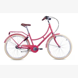 S'COOL chiX Classic 26" 3 gear pigecykel med fodbremse - hindb�rr�d