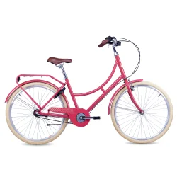 S'COOL chiX Classic 26" 3 gear pigecykel med fodbremse - hindb�rr�d