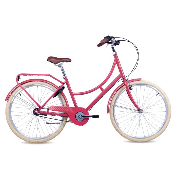 S'COOL chiX Classic 26" 3 gear pigecykel med fodbremse - hindb�rr�d