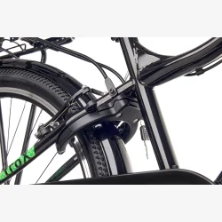 S'COOL troX 26-K6 26" junior MTB-cykel med 6 gear - sort/gr�n