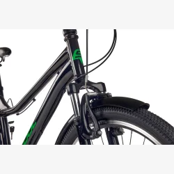 S'COOL troX 26-K6 26" junior MTB-cykel med 6 gear - sort/gr�n