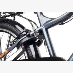 S'COOL troX 26-K6 26" junior MTB-cykel med 6 gear - m�rkegr�/orange