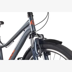 S'COOL troX 26-K6 26" junior MTB-cykel med 6 gear - m�rkegr�/orange