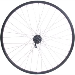 Front Wheel 28/29 "/ 622x19C Ryde Andra 30 Rim with Shimano FH-M525 7/8/9 Gear Hub for 6-Bolt Bremse Disc - Black