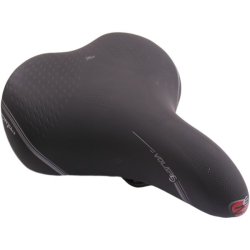Cykelsadel Selle Bassano Volare XXL Big City med elastomer dmpning - sort