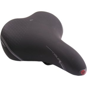 Cykelsadel Selle Bassano Volare XXL Big City med elastomer dmpning - sort