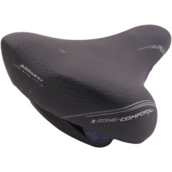 Cykelsadel Selle Bassano Volare XXL Big City med elastomer dmpning - sort