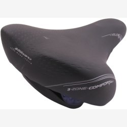 Cykelsadel Selle Bassano Volare XXL Big City med elastomer dmpning - sort