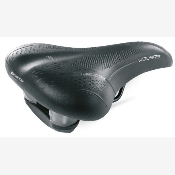 Saddle Selle Bassano Volare XXL Big City elastomer cushioning - black