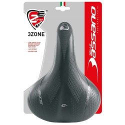 Selle Bassano Volare 3-zone ELM sadel, uni, sort