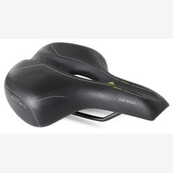 Cykelsadel Selle Bassano Suprema 5zone EL Ladies med elastomerpolstring - sort