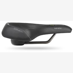 Cykelsadel Selle Bassano Suprema 5zone EL Ladies med elastomerpolstring - sort