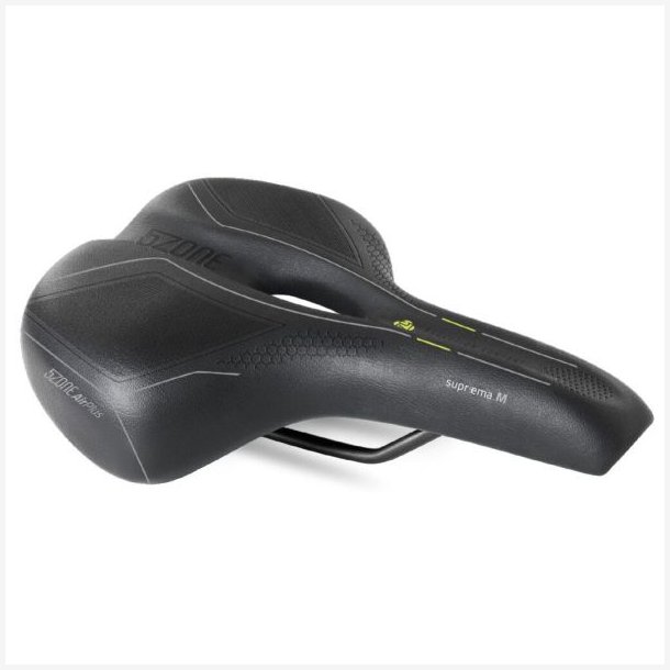 Cykelsadel Selle Bassano Suprema 5zone EL Herre med elastomerpolstring - sort