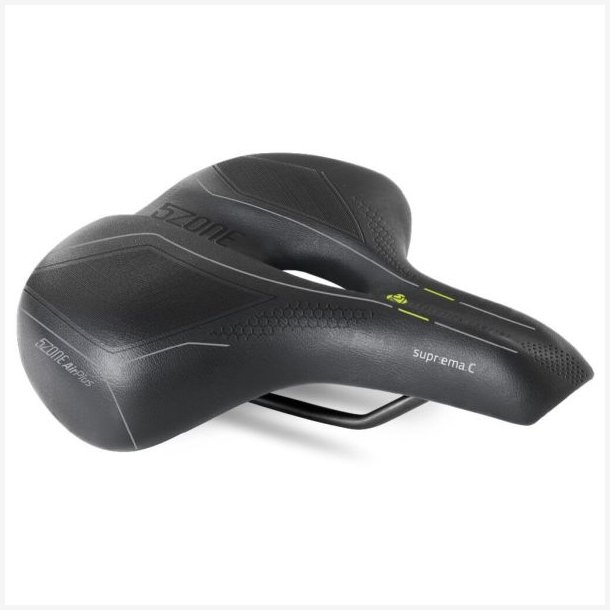 Cykelsadel Selle Bassano Suprema 5zone EL City med elastomerpolstring - sort