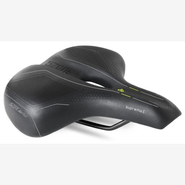 Saddle Selle Bassano Suprema 5zone EL City with elastomeric cushioning - black