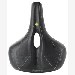 Cykelsadel Selle Bassano Suprema 5zone EL City med elastomerpolstring - sort
