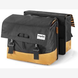 Dobbelt cykeltaske Recycled Urban Proof 40 liter - gr/gul
