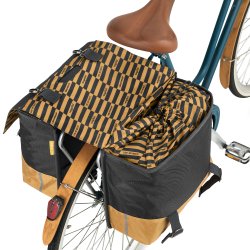 Dobbelt cykeltaske Recycled Urban Proof 40 liter - gr/gul