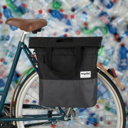 Shopper cykeltaske Recycled Urban Proof 20 liter - sort/gr