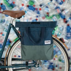 Shopper cykeltaske Recycled Urban Proof 20 liter - bl/grn