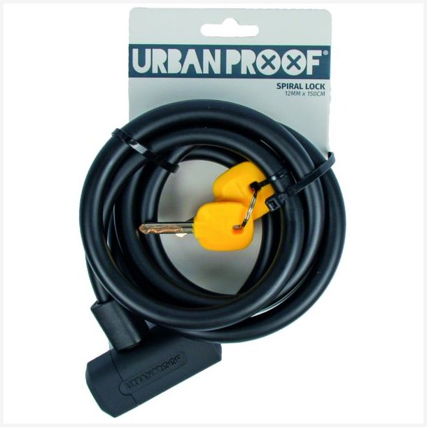 Spiral kabells Urban Proof 12mm x 150cm - sort