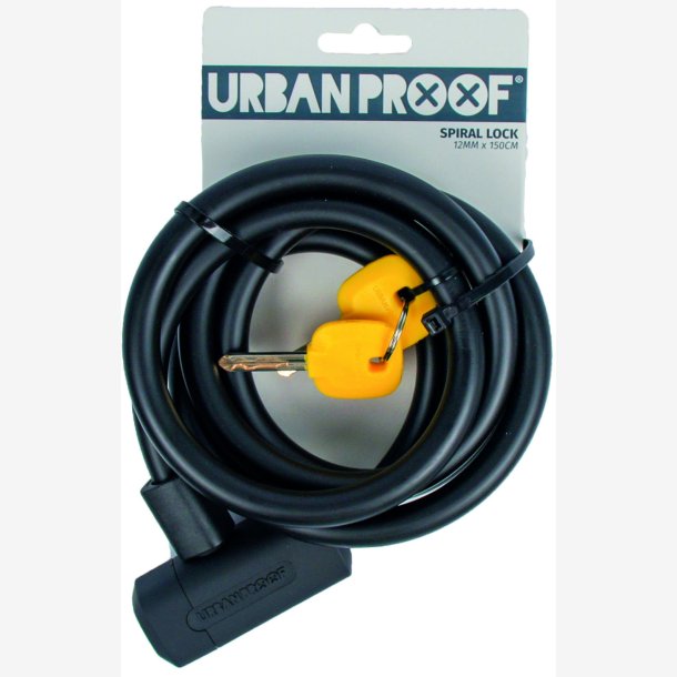 Spiral cable lock Urban Proof 12mm x 150cm - black