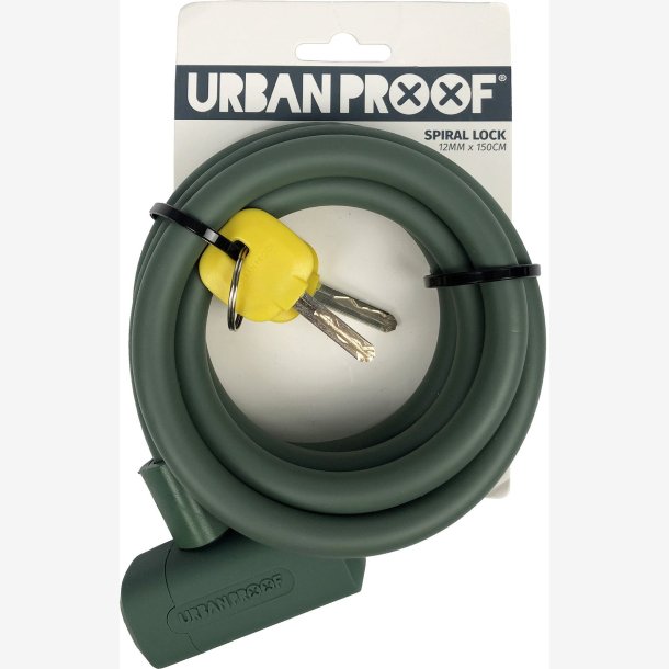 Spiral cable lock Urban Proof 12mm x 150cm - matte green