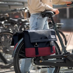Dobbelt cykeltaske Recycled Urban Proof 40 liter - rd/gr