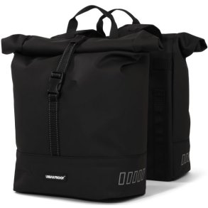 Bredygtig dobbelt cykeltaske Urban Proof Rolltop 38 liter 30 x 15 x 42 cm - sort