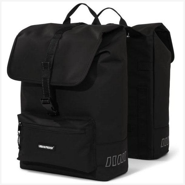 Bredygtig dobbelt cykeltaske Urban Proof Cargo 38 liter 30 x 15 x 42 cm - sort