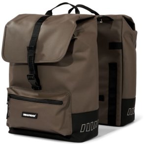 Miljrigtig dobbelt cykeltaske Urban Proof Cargo 38 liter 30 x 15 x 42 cm - brun