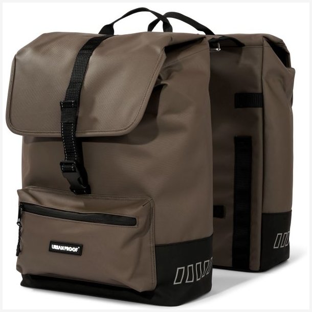 Bredygtig dobbelt cykeltaske Urban Proof Cargo 38 liter 30 x 15 x 42 cm - brun