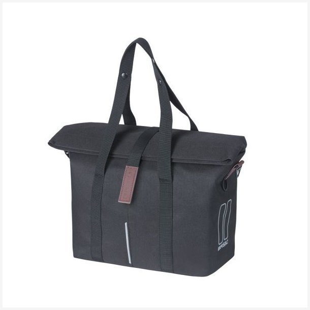 Cykeltaske Basil City med KF-krog 8-11 liter 27 x 39 x 15 cm - sort