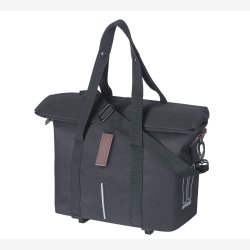 Cykeltaske Basil City MIK 8-11 liter 39,5 x 39 x 15 cm - sort, til for/bag
