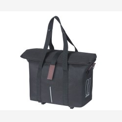 Cykeltaske Basil City MIK 8-11 liter 39,5 x 39 x 15 cm - sort, til for/bag