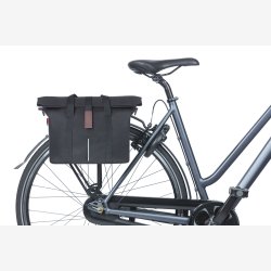Cykeltaske Basil City MIK 8-11 liter 39,5 x 39 x 15 cm - sort, til for/bag