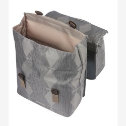 Dobbelt cykeltaske Basil Elegance 40-49 liter 40 x 38 x 16 cm - gr (chateau taupe)