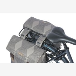 Dobbelt cykeltaske Basil Elegance 40-49 liter 40 x 38 x 16 cm - gr (chateau taupe)
