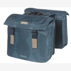 Double Cykeltaske Basil Elegance with MIK system 40-49 liters  42,5 x 38 x 16 cm - estate blue