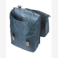 Double Cykeltaske Basil Elegance with MIK system 40-49 liters  42,5 x 38 x 16 cm - estate blue