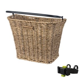 Cykelkurv for front Basil Bremen Rattan Look with KF Styr holder 27 x 35 x 29 cm - seagrass