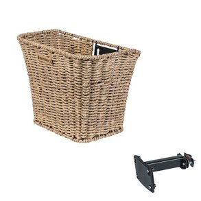 Cykelkurv for front Basil Bremen Rattan Look with FM stem holder  27 x 35 x 29 cm - seagrass