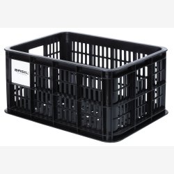Recycled Cykelkasse Basil Crate S 17.5 liters 29 x 39 x 20 cm - black