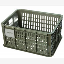 Recycled Cykelkasse Basil Crate S 17.5 liters 29 x 39 x 20 cm - moss green