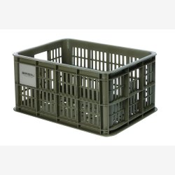 Recycled Cykelkasse Basil Crate S 17.5 liters 29 x 39 x 20 cm - moss green