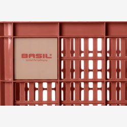 Recycled Cykelkasse Basil Crate S 17.5 liters 29 x 39 x 20 cm - terra red
