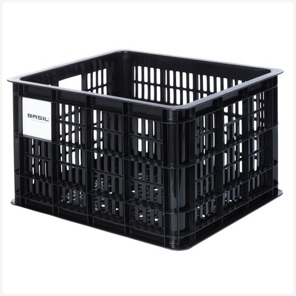 Recycled cykelkasse Basil Crate M 29.5 liters 35 x 45 x 25 cm - sort