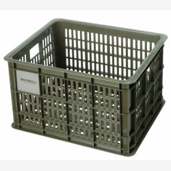 Recycled Cykelkasse Basil Crate M 29.5 liters 35 x 45 x 25 cm - moss green