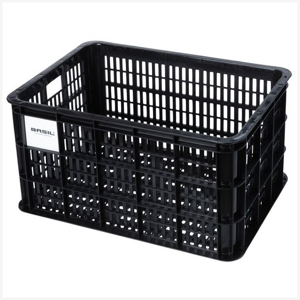 Cykelkasse Basil L 40,0 liters 39 x 49 x 26 cm - sort - genanvendt plast